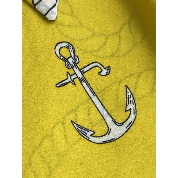 Cabi Reef Knot Women Sz Small Yellow Peplum Blouse Zipper Nautical Sailing - Picture 10 of 16